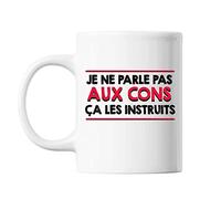 Mug Je ne parle pas aux cons Blanc