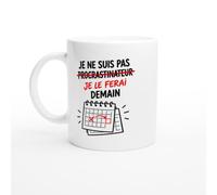 Mug Je Ne Suis Pas Procrastinateur Je le Ferai Demain Calendrier Double | Mug Fun Procrastinateur - Idée Cadeau Originale