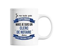Mug Je ne suis pas Superhéros, je suis Clerc de Notaire