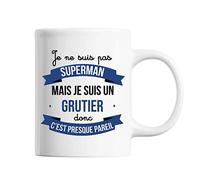 Mug Je ne suis pas Superhéros, je suis Grutier