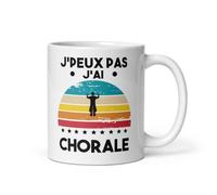 Mug je peux pas j'ai chorale vintage retro sunset tasse chorale choriste humour