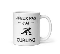 Mug je peux pas j'ai curling curleur humour tasse curling drôle sport