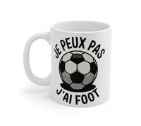 Mug Je Peux Pas, J'Ai Foot - idée Cadeau pour Les Passionnés de Football - Design Humour Footballeur Mug Size 11oz