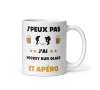 Mug je peux pas j'ai hockey sur glace et apéro cadeau hockeyeur tasse hockey sur glace