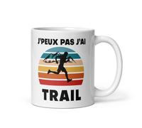 Mug je peux pas j'ai trail vintage traileur tasse trail humour