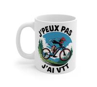 Mug Je Peux Pas, J'Ai VTT - Cadeau Parfait pour Les Passionnés de Vélo Tout Terrain et Cyclistes Mug Size 11oz