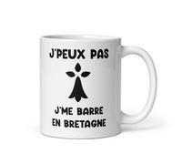 Mug je peux pas je me barre en Bretagne tasse Bretagne humour