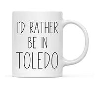 Mug Je préférerais être à Toledo, dans l'Ohio, aux États-Unis. Tasse à | cafe Bureau Lot de 2-330ml Réutilisable Tasses Léger Mugs éVéNement Maitresse