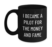 Mug Je Suis Devenu Pilote Pour L'Argent Et La Gloire. Mug À Café 330Ml | Tasses à Thé Céramique Résistant Tasse à Café pour Amoureux Amis Cuisine