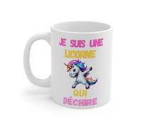 Mug Je suis Une Licorne Qui Déchire - Tasse Céramique 325ml avec Licorne Qui Dab - Cadeau Fun Mug Size 11oz