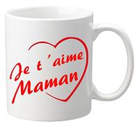 Mug - Je t'aime Maman - Cadeau pour la fête des Mères, Noël, Anniversaire, Pâques, Baptême (Mug3Ma)