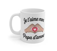 Mug Je t'aime Mon Papa d'amour - Cadeau Touchant pour Papa Taille 11oz