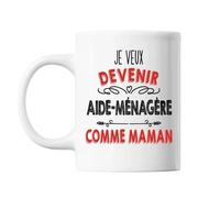Mug Je Veux Devenir Aide-Ménagère Comme Maman Tasse Cadeau Personnalisé