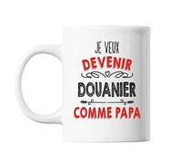 Mug Je veux devenir Douanier comme Papa.