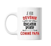 Mug Je Veux Devenir Éducateur Sportif Comme Papa Tasse Cadeau Personnalisé