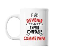 Mug Je Veux Devenir Expert Comptable Comme Papa Tasse Cadeau Personnalisé