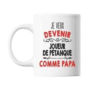Mug Je Veux Devenir Joueur De Pétanque Comme Papa Tasse Cadeau Personnalisé