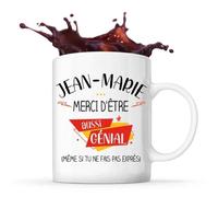 Mug Jean-Marie Génial Sans Faire Exprès Tasse Cadeau Prénom Surnom Nom De Famille Anniversaire Noël