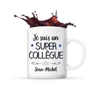 Mug Jean-Michel Un Super Collègue Tasse Cadeau Prénom Nom De Famille Travail Métier Départ Retraite Collègue