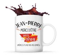Mug Jean-Pierre Génial Sans Faire Exprès Tasse Cadeau Prénom Surnom Nom De Famille Anniversaire Noël