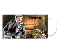 Mug Johnny Hallyday Tasse céramique, Mug personnalisé avec un prénom