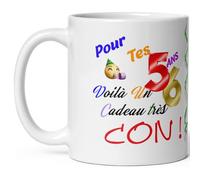 Mug joyeux anniversaire 56 ans humour cinquante six ans cadeau drole et con idée tasse céramique haute qualité rigolo soixantaine fete Noel homme femme ami collegue copain pote famille 325ml