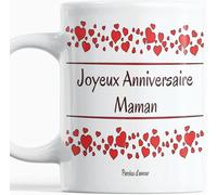 Mug joyeux anniversaire Maman mug Maman anniversaire Tasse pour Maman Mug original joyeux anniversaire Maman avec des cœurs