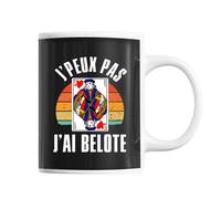 Mug J'peux pas belote vintage