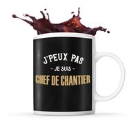 Mug - J'peux Pas - Chef De Chantier - Céramique - Imprimé En France - 325 Ml