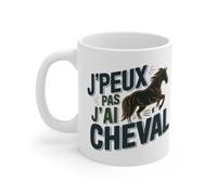 Mug J'Peux Pas J'Ai Cheval - Tasse pour Passionnés d'Équitation Taille 11oz