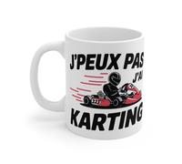 Mug J'Peux Pas J'Ai Karting - Cadeau Humour pour passionnés de Karting Mug Size 11oz