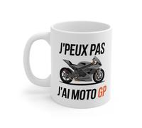 Mug ""J'Peux Pas, J'ai Moto GP"" - Tasse en Céramique 325ml - Cadeau Idéal pour Motards et Fans de Moto