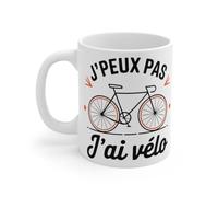 Mug J'peux Pas, J'Ai vélo - Tasse Cycliste idée Cadeau Humour Amusant Mug Size 11oz
