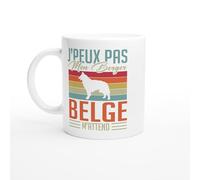 Mug J'peux Pas, Mon Berger Belge M'attend - Tasse Humour Chien - Idée Cadeau Berger Belge