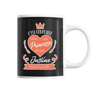Mug Justine La Princesse Tasse Prénom Tasse Cadeau Personnalisé