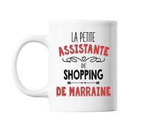 Mug La Petite Assistante de Shopping de Marraine | Tasse imprimée en France