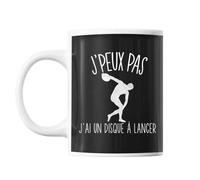 Mug Lancer Du Disque J'peux Pas Noir Tasse Cadeau Personnalisé
