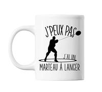 Mug Lancer du marteau j'peux pas Blanc