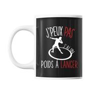Mug Lancer Du Poids J'peux Pas Noir Tasse Cadeau Personnalisé