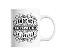 Mug Laurence Femme Déesse légende | Tasse prénom Blanche