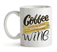 Mug Le café me donne de l'énergie jusqu'à ce qu'il soit Tasse A Cafe | Souvenir 2 pièces Rillant Tazza Colazione Humour Tazza per Tè o Caffè Anniversaire Famille