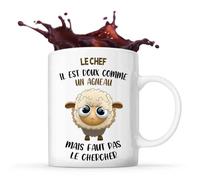 Mug Le Chef Doux Comme Un Agneau Tasse Métier Collègue Cadeau Travail Retraite