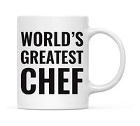 Mug Le plus grand chef du monde Tasse A Cafe Saint-Valentin Lot de 2-330ml | Réutilisable Mugs Humour Tasses GoûTer Beau Pere