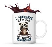 Mug - Le Psychologue - Tasse En Céramique - Imprimé Recto/Verso - 325 Ml - Résistant Lave-Vaisselle