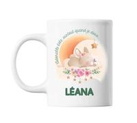 Mug Léana Adorable Bébé Quand Je Dors Lapin Tasse Cadeau Bébé Enfant