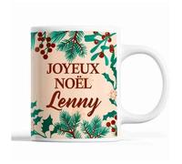 Mug - Lenny - Noël - Céramique - Beige - 325 Ml - Résistant Lave-Vaisselle