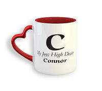 Mug Lettre de l'alphabet Ma Joy Grand désir Tasse à cafe Future MariéE Lot | de 2-330ml Réutilisable Tasses à café Robuste Tasses A Cafe éVéNement Famille