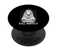 Mug Licorne arrêtée pour trop de Magie Qui Vaut Toujours la Peine PopSockets PopGrip Adhésif