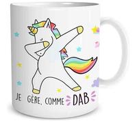 Mug Licorne je gère comme d'hab Blanc