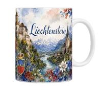 Mug Liechtenstein - Château de Vaduz & Alpes du Rhin - Céramique 330 ml